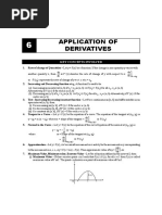 Application of Derivatives: Key Concepts Involved