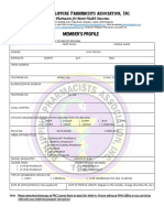 PPhA Membership (Members Profile) Form
