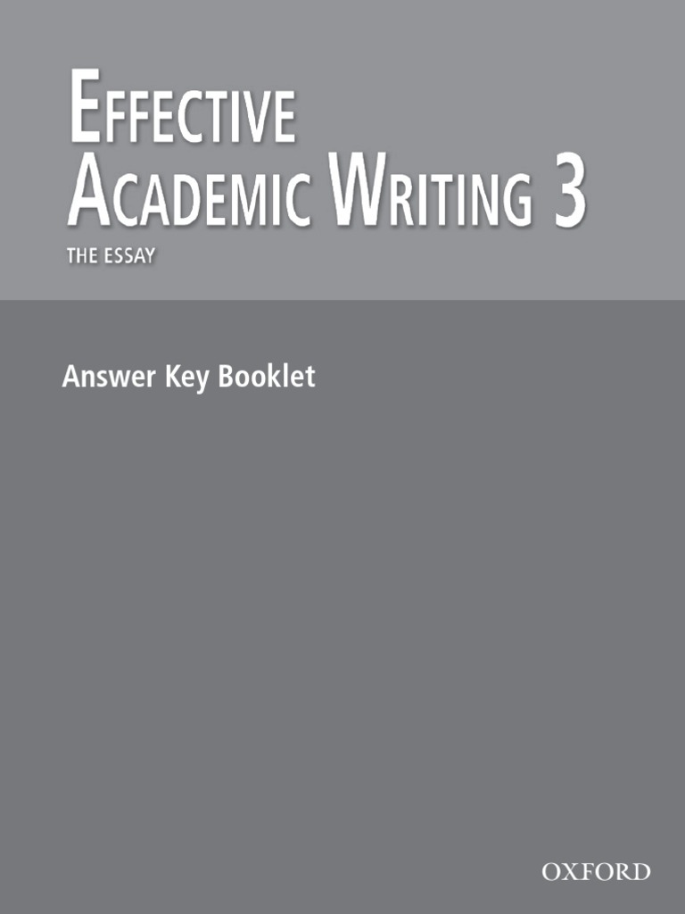 Effective Academic Writing 3 Pdf