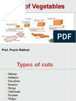Cuts of Vegetables: Prof. Pravin Rathod