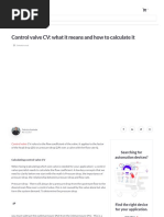 Control Valve CV - What It Means and How To Calculate It - Visaya PDF