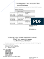 PENGUMUMAN Penerimaan Siswa Baru SD Negeri 05 Koto Tangah Batu Hampa