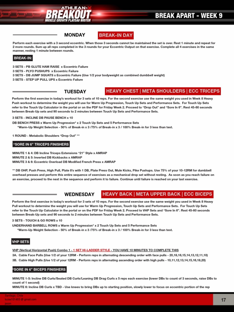 Eccentric Failure Workout Plan | PDF | Strength Training | Recreation