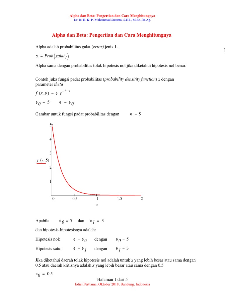 Pengertian dan Perhitungan Alpha Beta | PDF