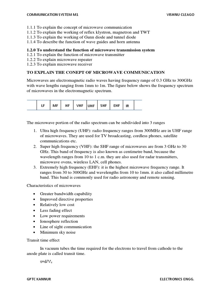 1 Communication System Module 1 | PDF | Microwave | Ultra High Frequency