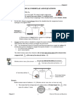 Chemistry, Chapt 3, Formulae and Equetions