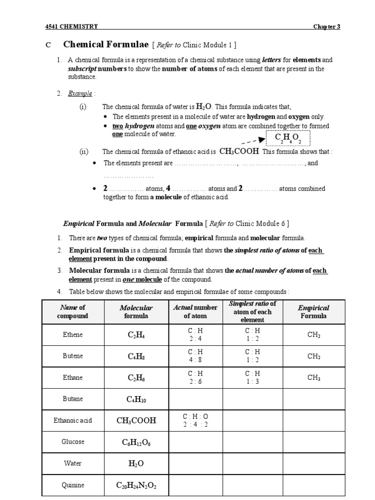 Understanding Chemical Formulas | PDF | Mole (Unit) | Ion