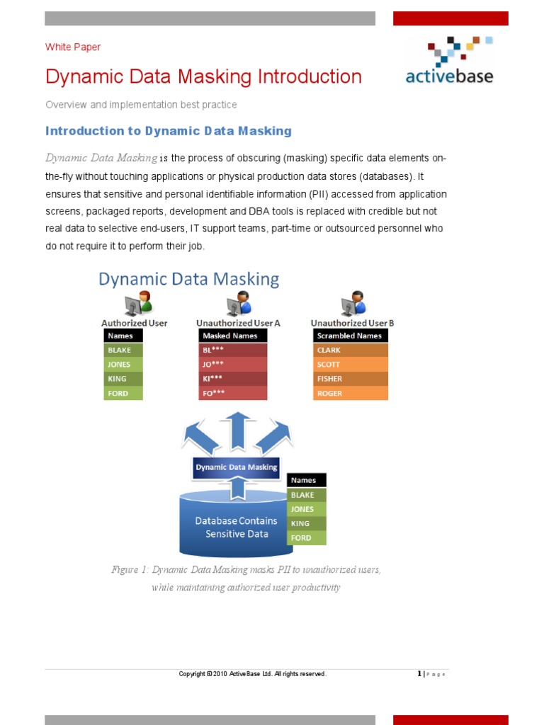 Dynamic Data Masking Into | PDF | Business | Technology & Engineering