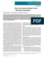 Machine Translation of Cortical Activity To Text With An Encoder-Decoder Framework