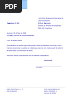 Modelo Carta de Cancelamento