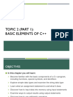 C++ BASIC ELEMENTS