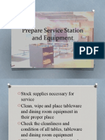 Prepare Service Station and Equipment: Learning Outcome 1.2