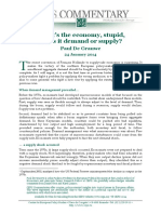 De Grauwe Supply or Demand CEPS Commentary 2014