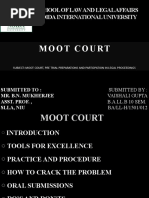 Moot Court: School of Law and Legal Affairs Noida International University