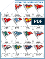 Countries and Nationalities Vocabulary Esl Picture Dictionary Worksheet For Kids PDF