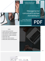 Managementul Comunicarii in Echipa Stomatologica