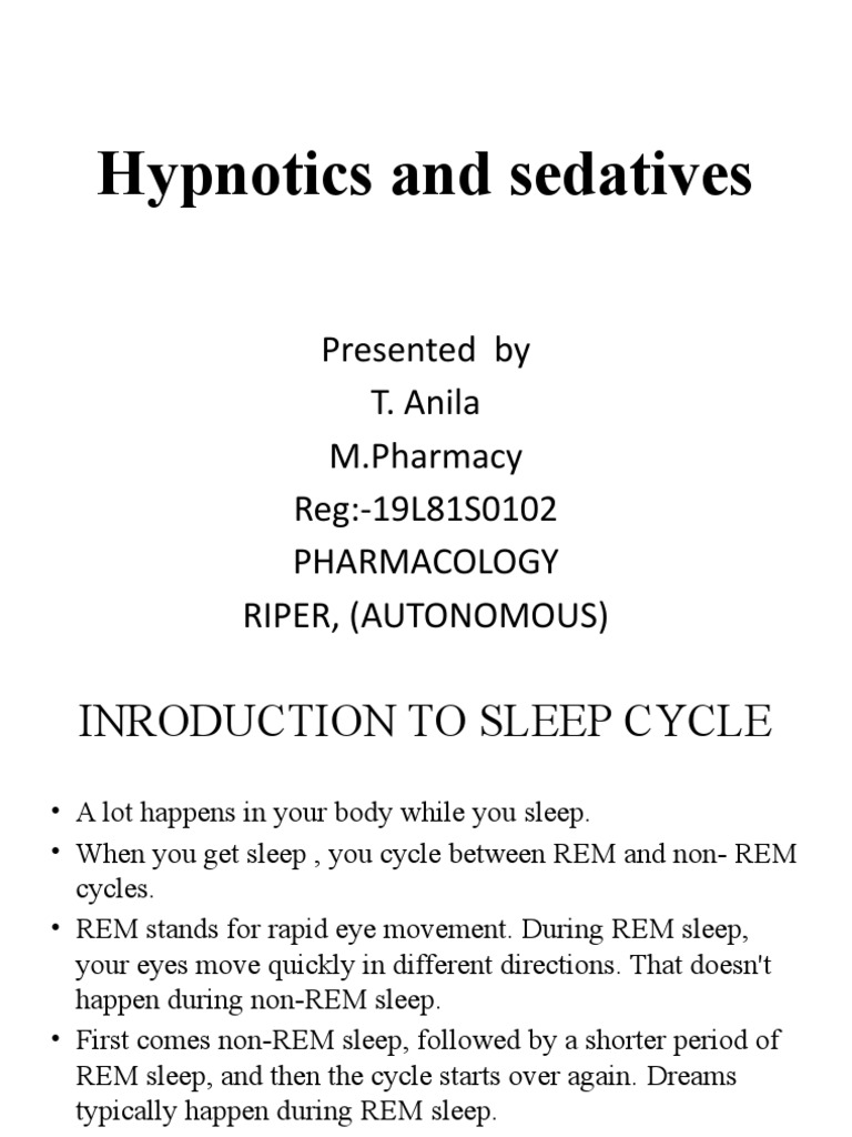 Benzodiazepines vs Barbiturates in Sleep | PDF | Benzodiazepine | Rapid ...
