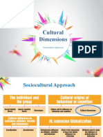 Cultural Dimensions: Sociocultural Approach