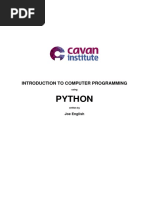 Introduction To Programming Using Python