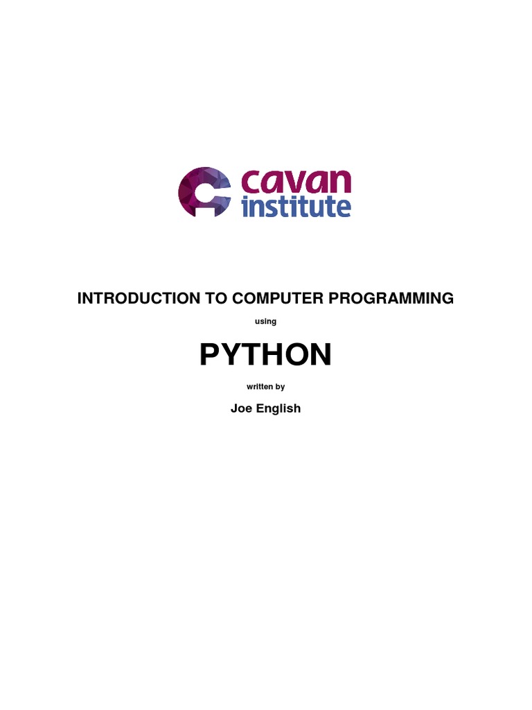 Introduction To Programming Using Python | Download Free PDF ...