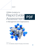 Rapid Evidence Assessments: Cebma Guideline For