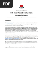 Full Stack Web Development Course Syllabus: Viking Code School