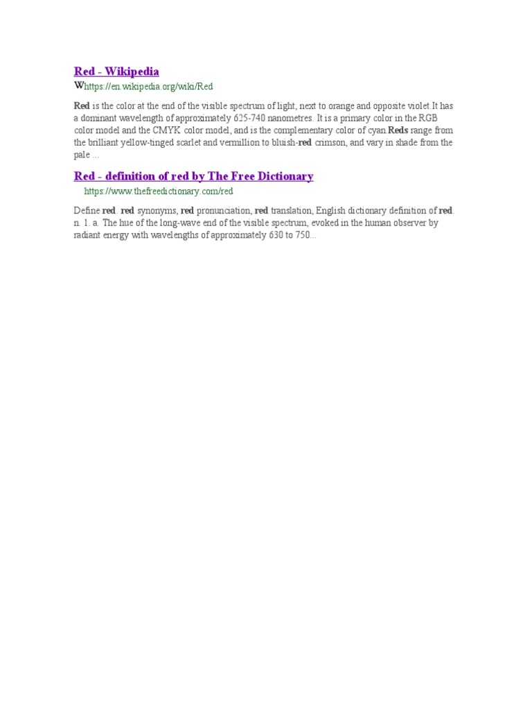 Understanding the Color Red | PDF