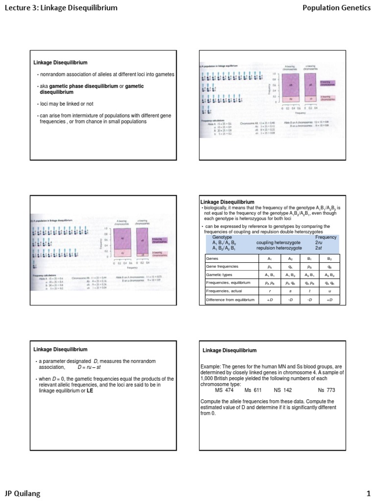Understanding Linkage Disequilibrium in Genetics | PDF | Genetic ...