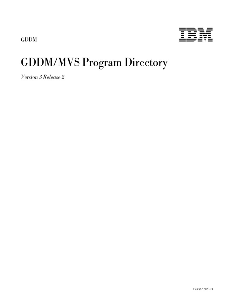 GDDM - GDDMMVS Program Directory | PDF | Implied Warranty | Computer ...
