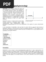 Bandwidth (Signal Processing)