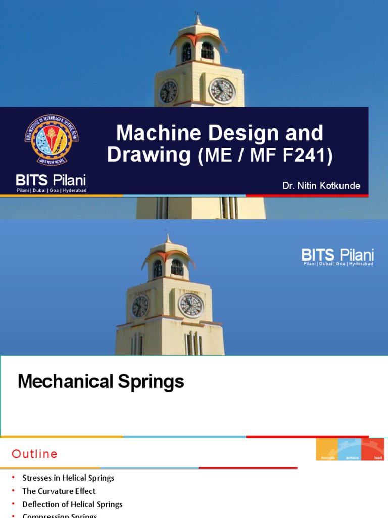 Machine Design and Drawing: (ME / MF F241) | PDF | Buckling | Stress ...