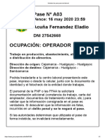 Solicitud de pase personal laboral