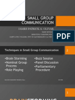 Small Group Communication Techniques (James Patrick A. Olivar)
