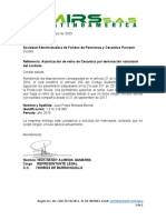 Carta de Retiro Cesantias Juan Felipe Bohada - DR