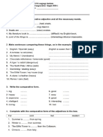 Worksheet-Comparative Adjectives