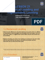 Lesson 21 Reciprocal Leveling and Trigonometric Leveling: Fundamental of Surveying Engr. Richard Villamora