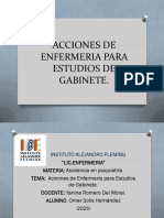 Acciones de Enfermeria para Estudios de Gabinete