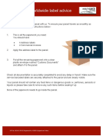 Parcelforce Worldwide Label Advice: VAT No. GB 243 1700 02 Registered No. 4138203 (England and Wales)