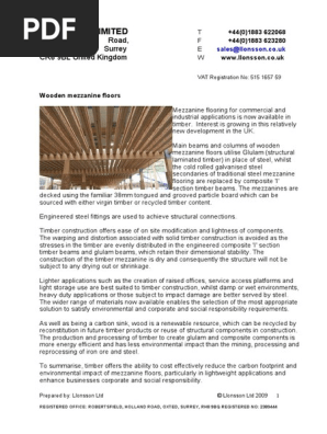 Timber Mezzanine Floors Lumber Beam Structure