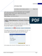 MM 1: Display Purchase Order: Exercise Use The SAP Easy Access Menu in Order To Display A Purchase Time 10 Min