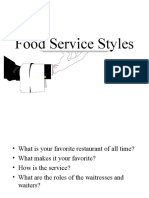 Dining Service Styles