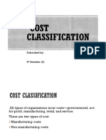 Cost Classification: Submitted By: 6