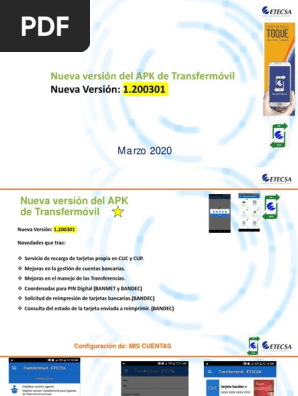 Manual Transfermovil V1 200301 Pdf Dinero Bancos
