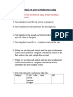 Past Simple Vs Past Continuous Quiz: Decide If The Answers Are True or False, If They Are False, Correct The Statement