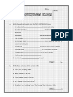 Past Continuous Exam PDF