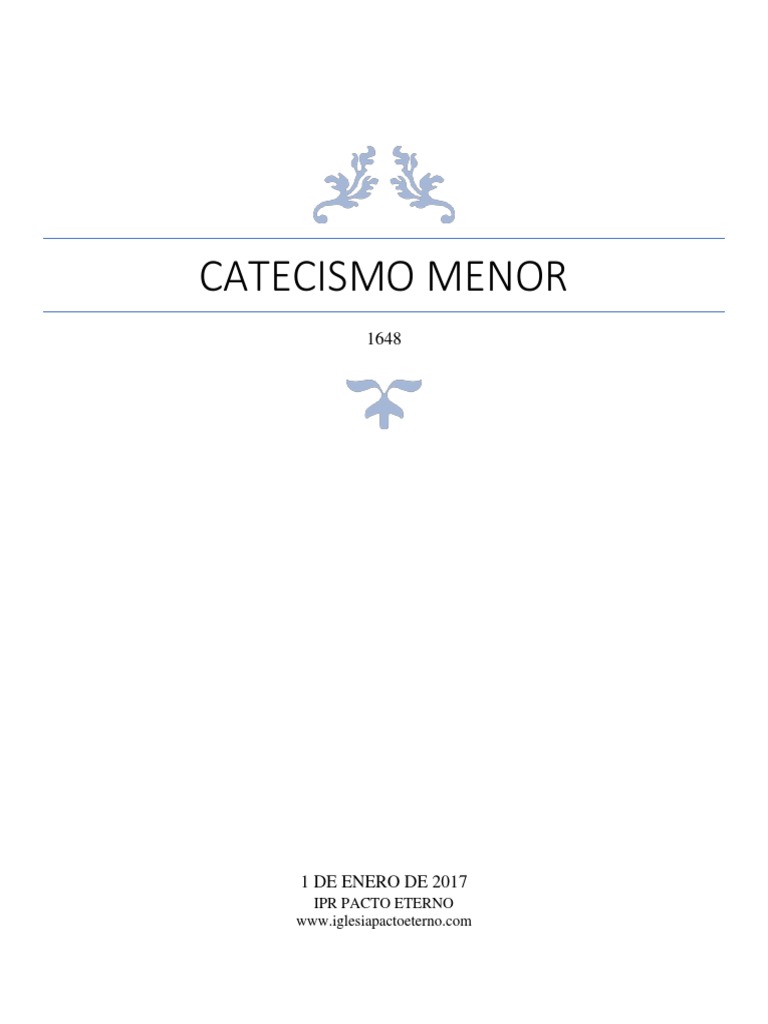 03 Catecismo Menor de Westminster PDF Cristo (título) Pecado