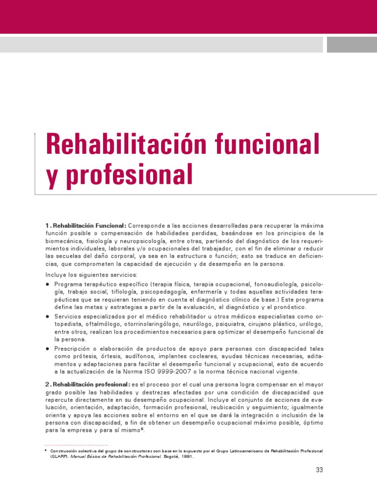 Manual de Rehabilitación y Reincorporación Laboral | PDF | Medicina ...