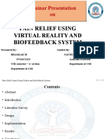 Virtual Reality Pain Relief Using Biofeedback