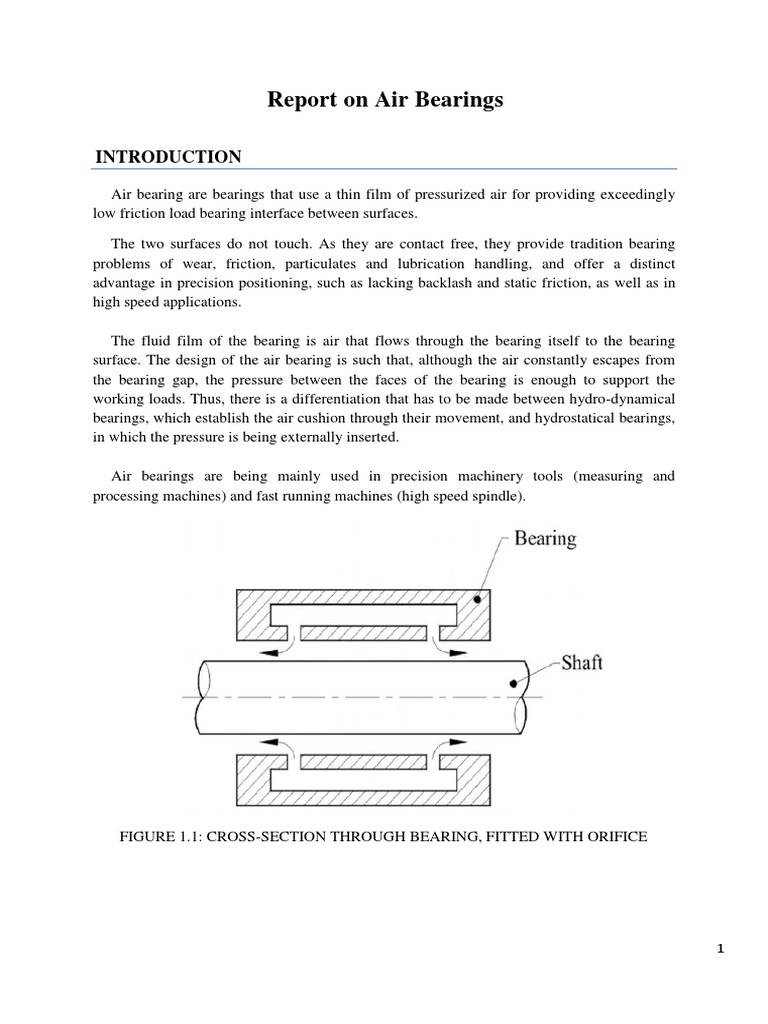 Air Bearings Report PDF Bearing (Mechanical) Hyperloop