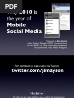 2010 The Year of Mobile Social Media